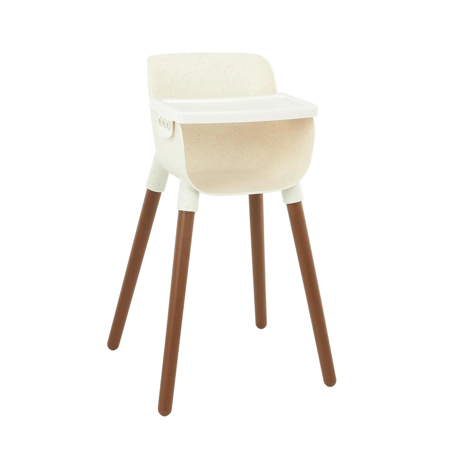 LullaBaby Pale Pink and Brown Doll Nursery Playset with High Chair, Playpen & Stroller