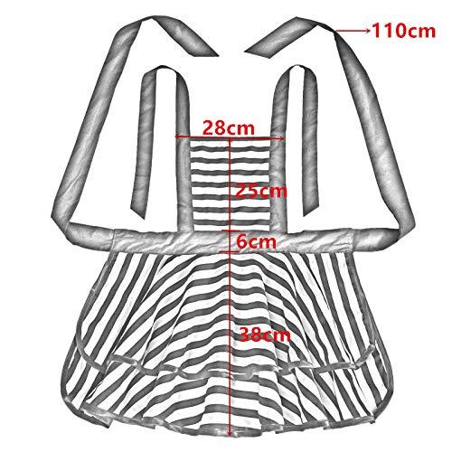 Hyzrz Lovely Handmade Cotton Retro Black Aprons for Women Girls Cake Kitchen Cook Apron for Mother's Gift (Red Rose)