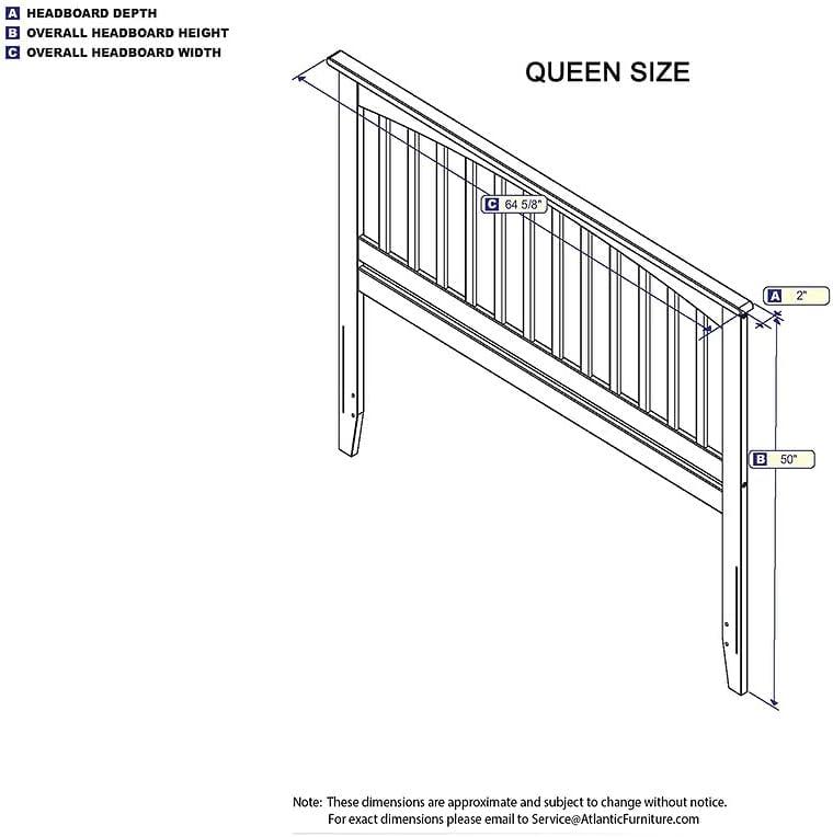 AFI Furnishings Mission Queen Headboard with Turbo Charger in Espresso