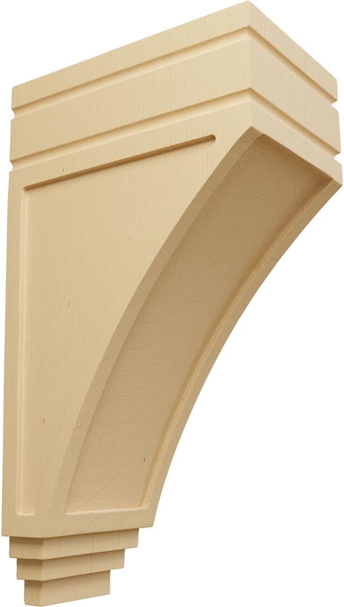 Ekena Millwork 5"W x 7 3/4"D x 14"H Large San Juan Wood Corbel, Alder