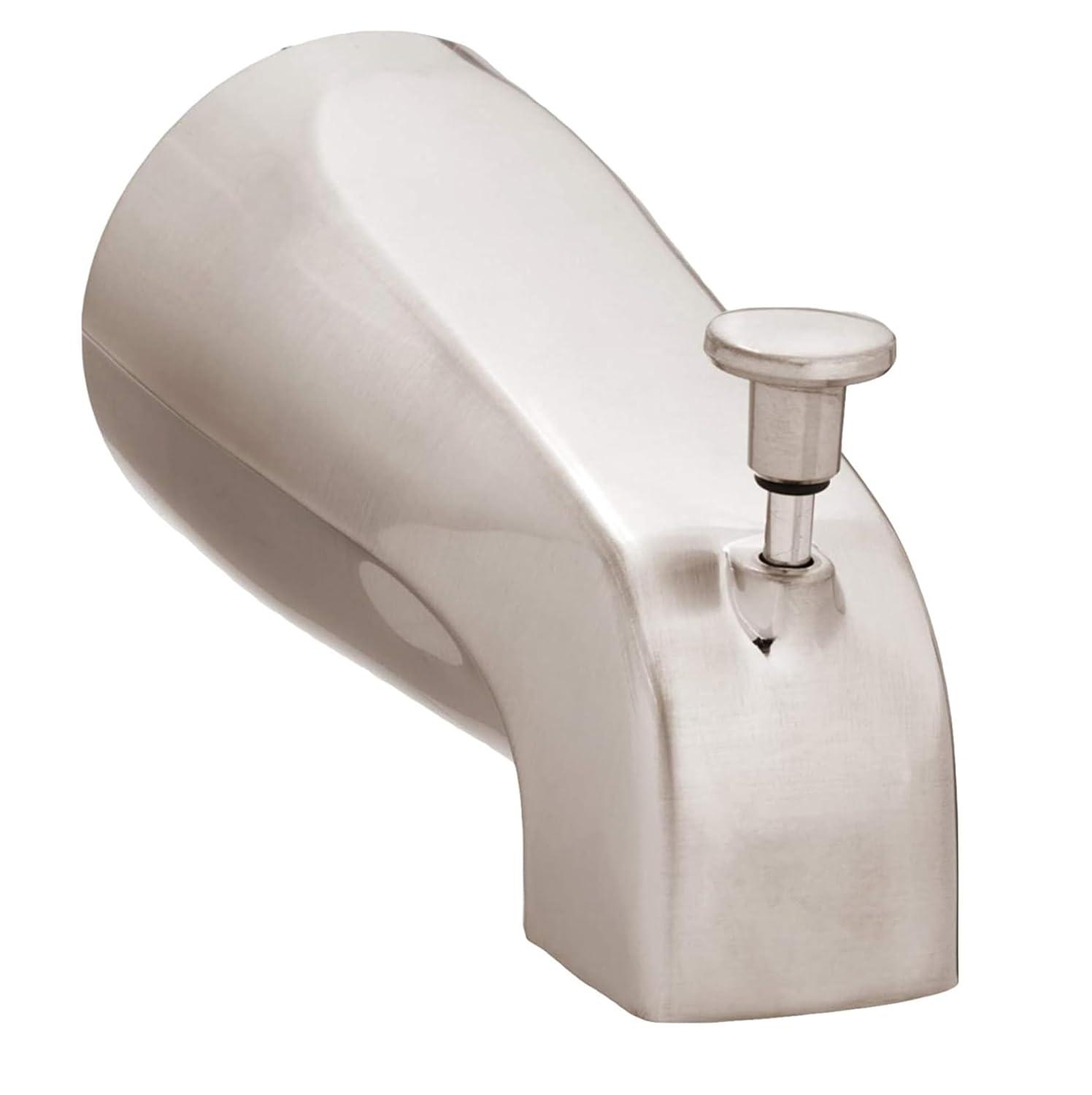 Westbrass 5-1/4" Reach Wall Mount Tub Spout with Front Diverter E531D-1F-12