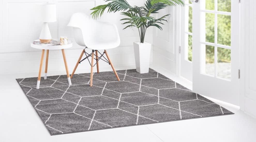 Unique Loom Trellis Frieze Geometric Trellis Indoor Woven Area Rug