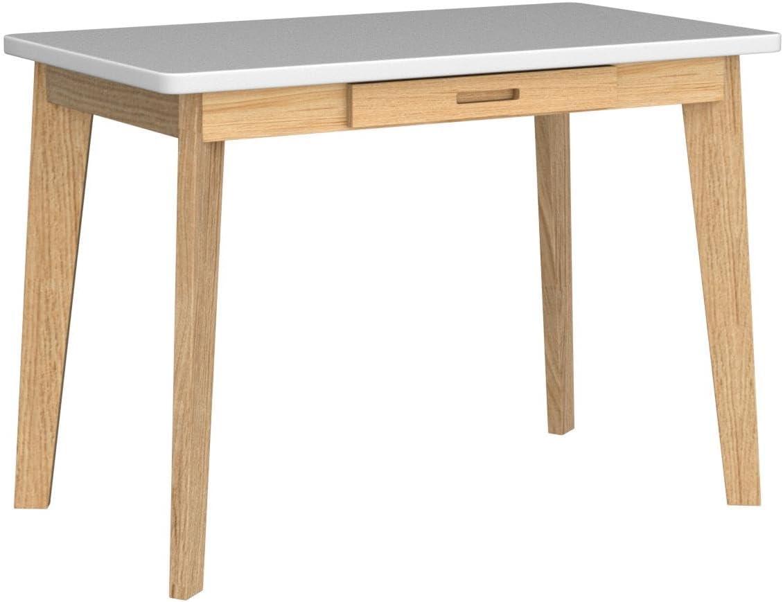 IOTXY Solid Wood Writing Desk - Home Office Workbench Desk with Drawer, 31.5" Width Laptop Computer Work Study Table in White