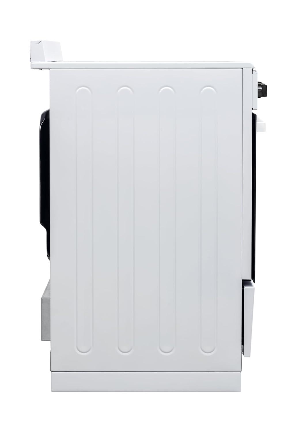 Premium Levella PREV2405VW 24" Vitroceramic Cooktop Electric Range with 4 Burners and 2.4 Cu. Ft. Single Convection Oven - White