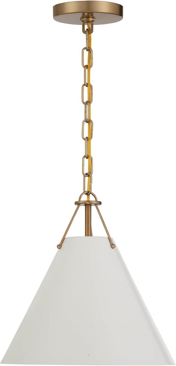 Crystorama Lighting Xavier 1 - Light Pendant in  Vibrant Gold