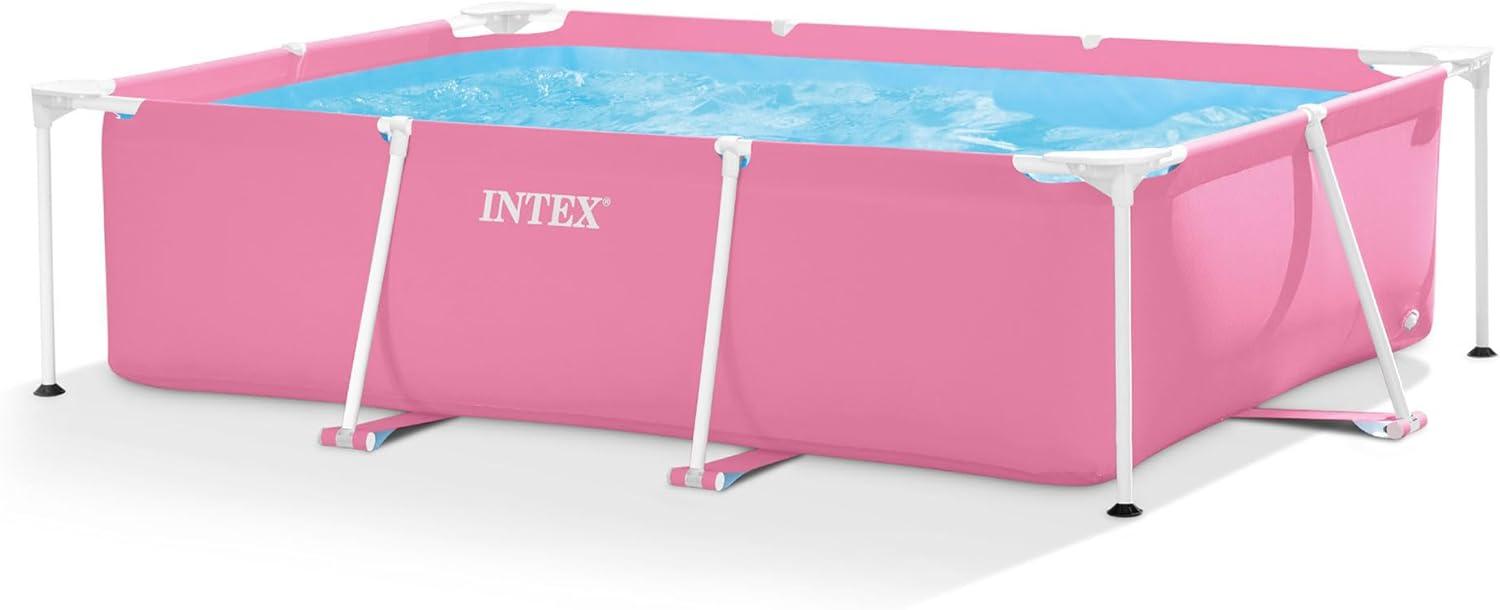 Intex Rectangular Metal Frame Above Ground Outdoor Backyard Swimming Pool