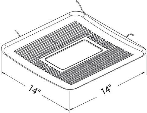 Delta Electronics SMT150LED 150 CFM Ceiling Bathroom Exhaust Fan with LED Light & Night Light, Off White