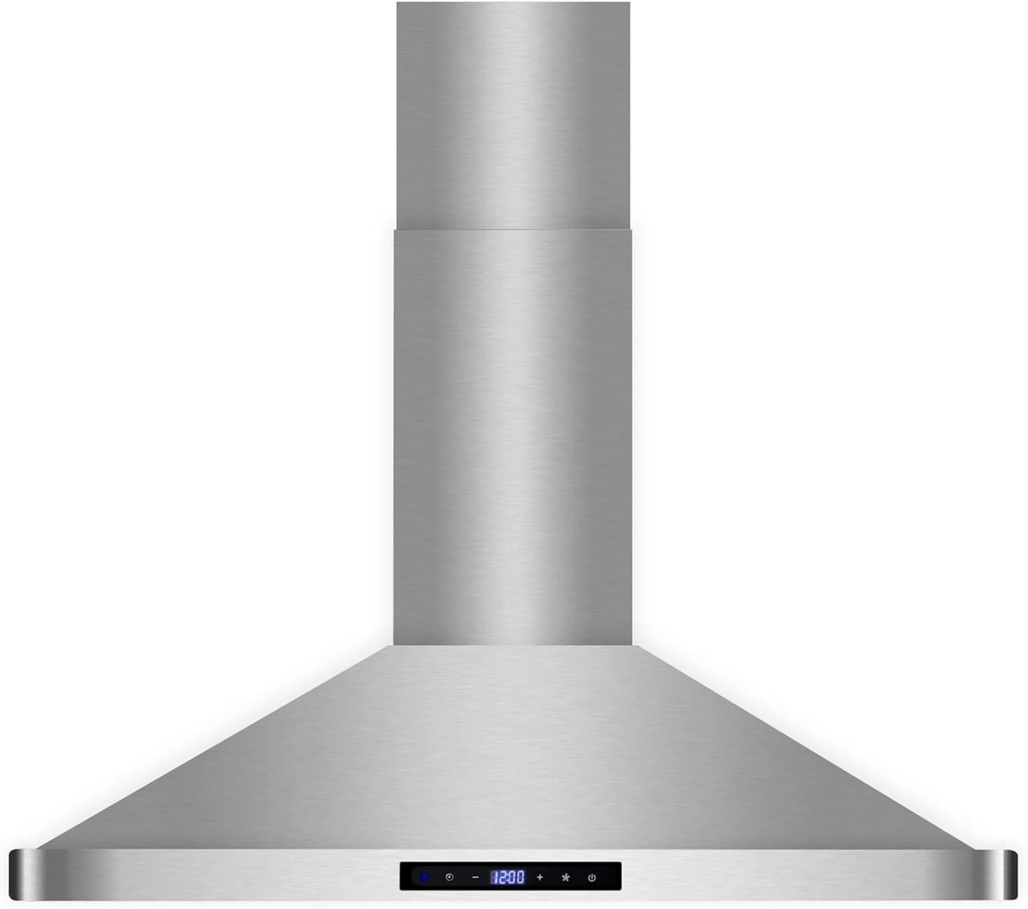 Cosmo 36 in. Ducted Wall Mount Range Hood in Stainless Steel with Touch Controls, LED Lighting and Permanent Filters