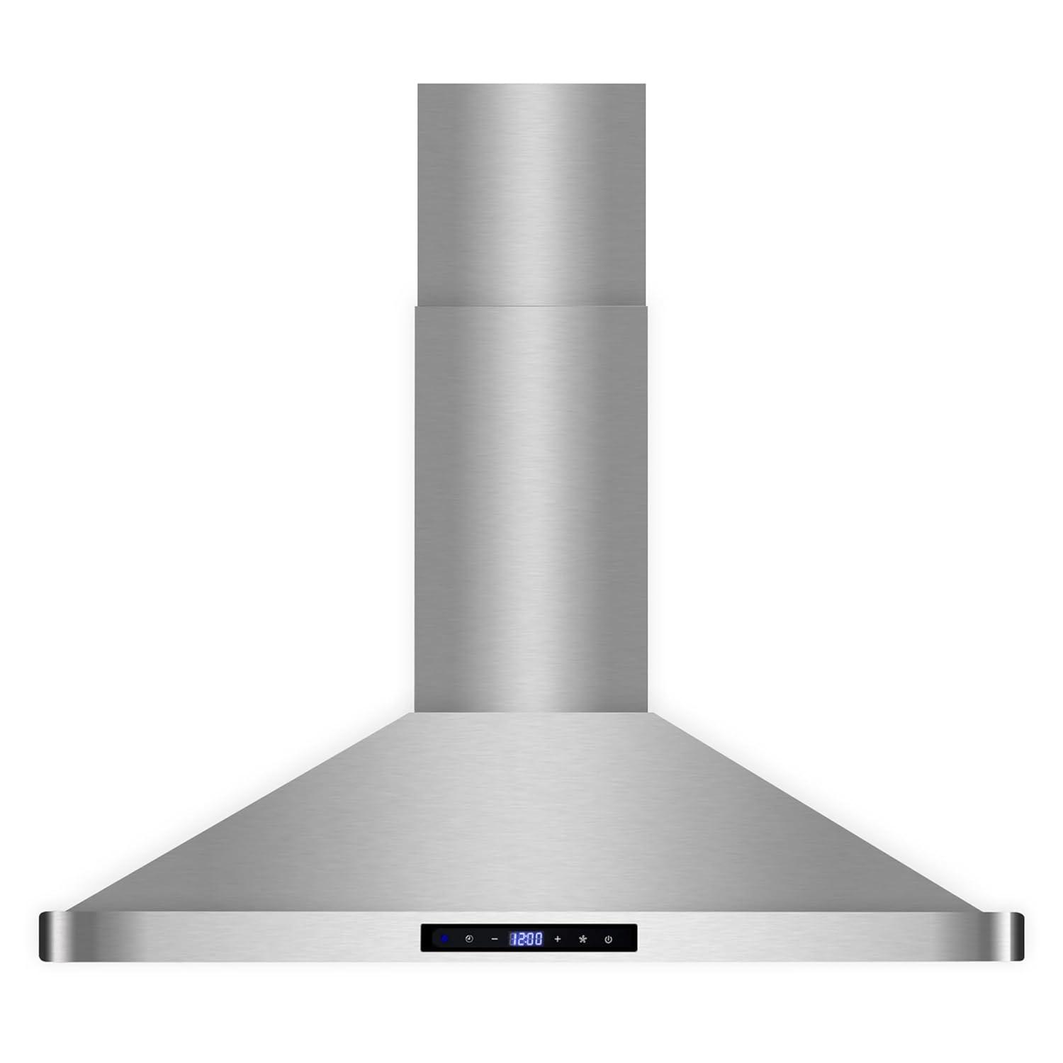 Cosmo 36 in. Ducted Wall Mount Range Hood in Stainless Steel with Touch Controls, LED Lighting and Permanent Filters
