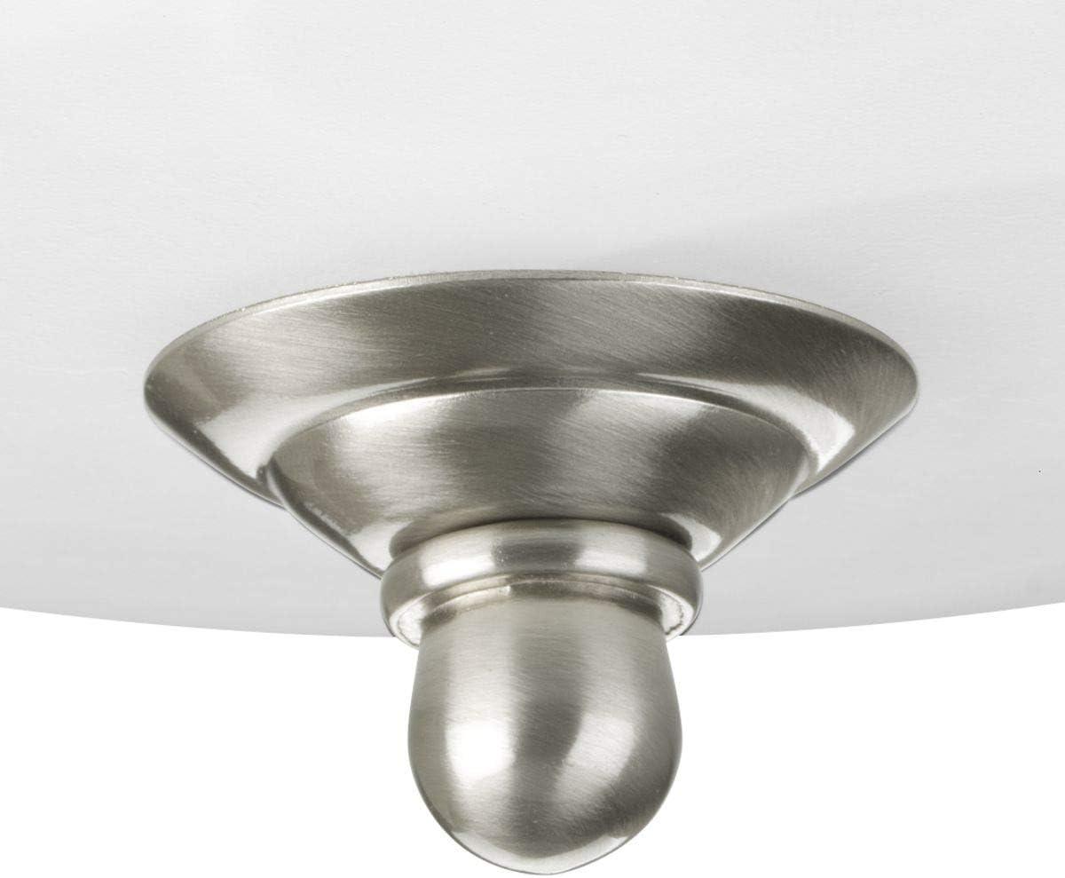 Brushed Nickel 14" Glass Dome Flush Mount Ceiling Light