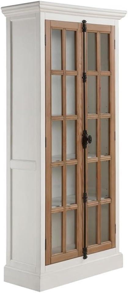 Tammi 2-door Tall Cabinet Antique White and Brown