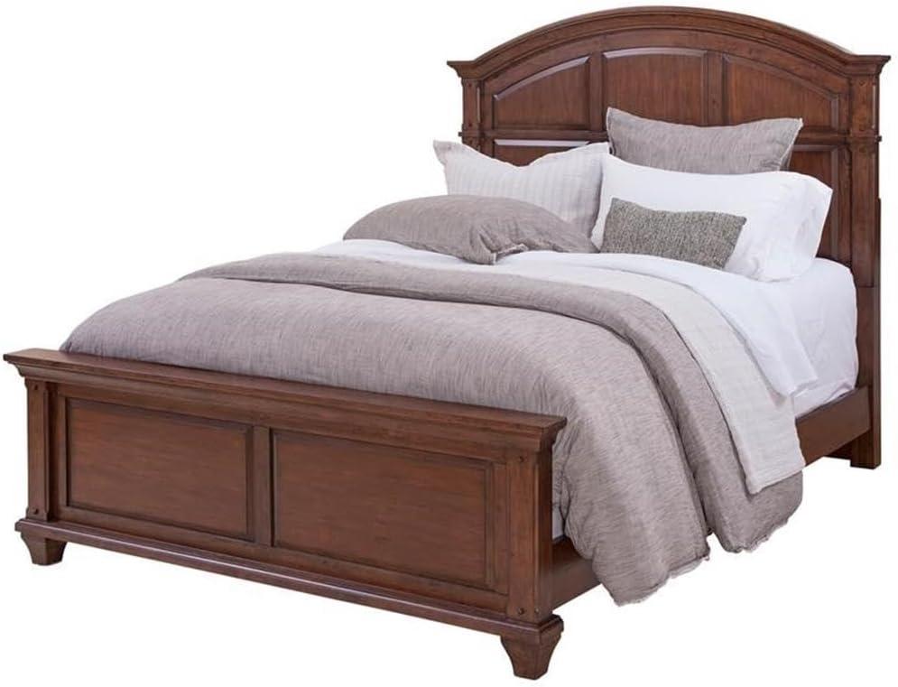 American Woodcrafters Sedona Cherry Finished Wood Arched King Panel Bed