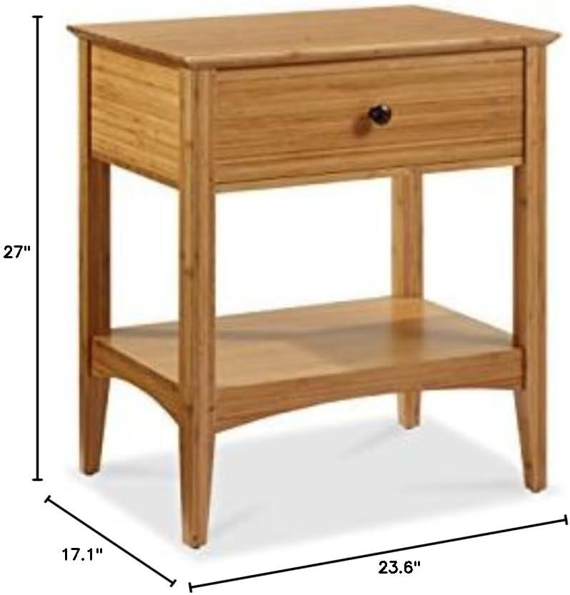 Eco Ridge by Bamax Willow 1 Drawer Nightstand, Caramelized