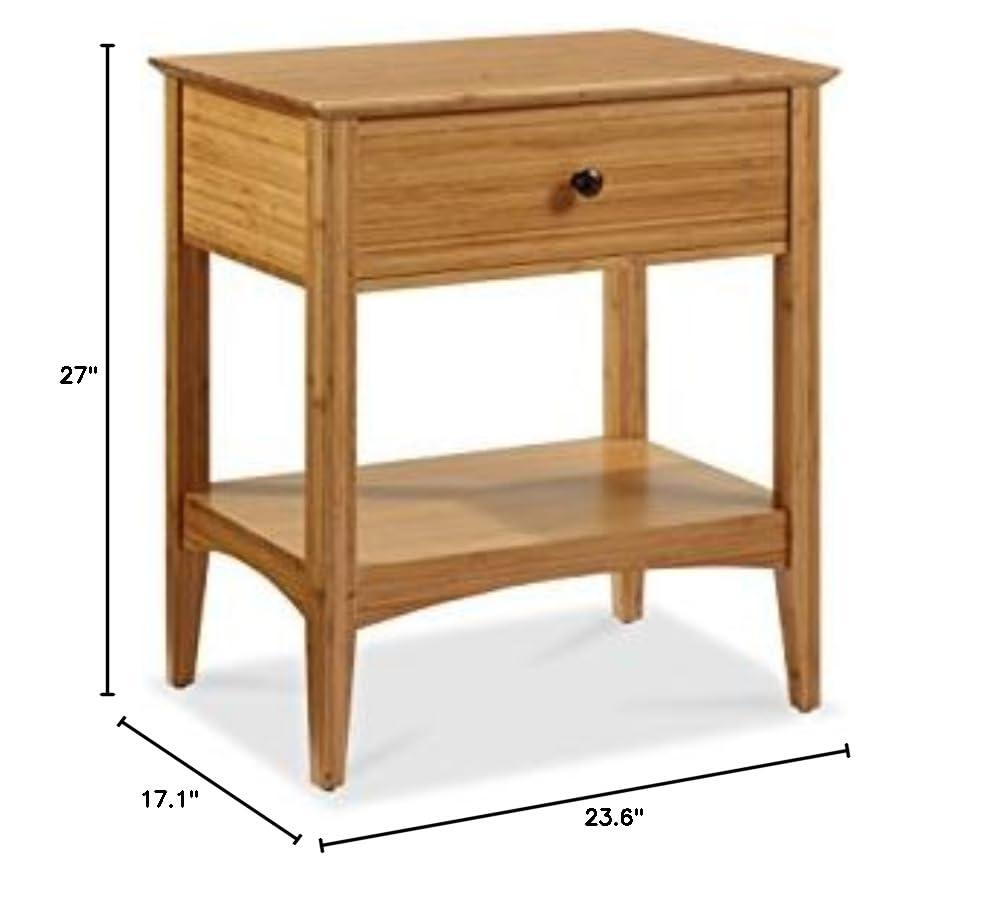 Eco Ridge by Bamax Willow 1 Drawer Nightstand, Caramelized