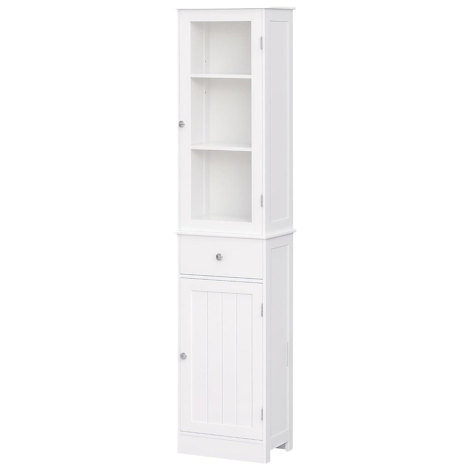 NRANTUM kleankin Slim Bathroom Storage Cabinet, Tall Bathroom Cabinet