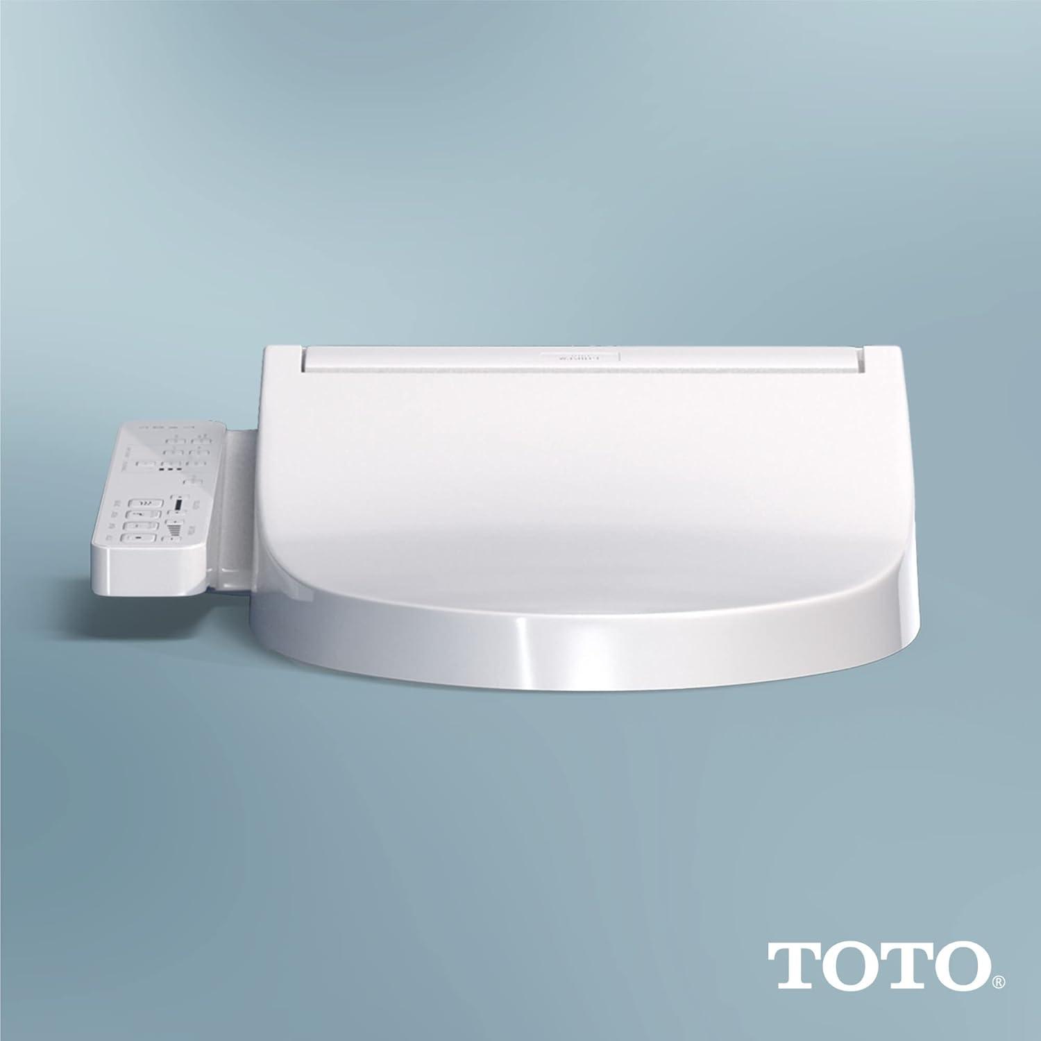 Cotton White Heated Electronic Bidet Toilet Seat with SoftClose Lid