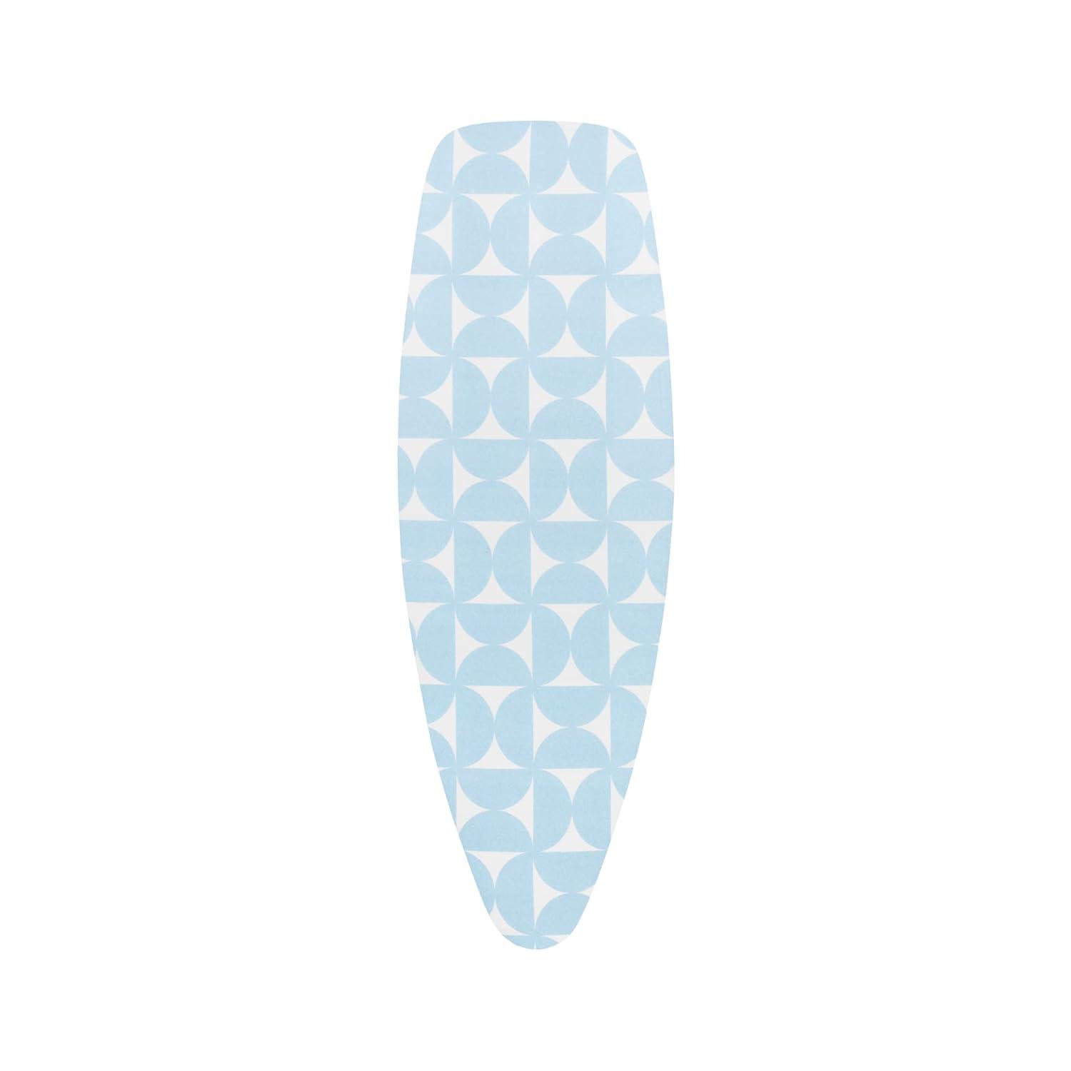 Brabantia Size D (53 x 18 inches) Replacement Ironing Board Cover with Durable Foam Layer (Fresh Breeze) Easy-Fit, 100% Cotton