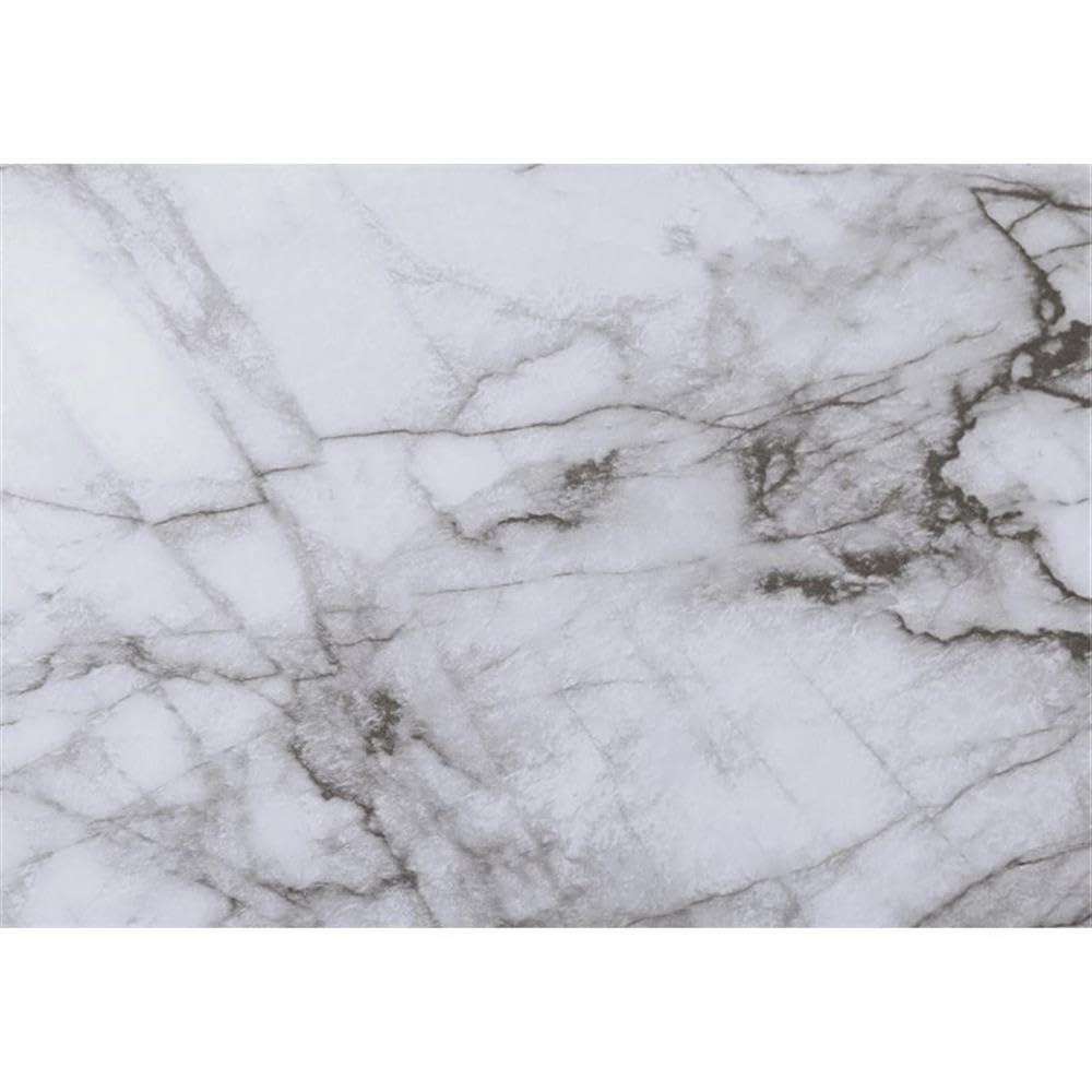 Monarch Specialties Accent Table, C-shaped, End, Side, Snack, Living Room, Bedroom, White Marble Look Laminate, Black Metal, Contemporary, Modern