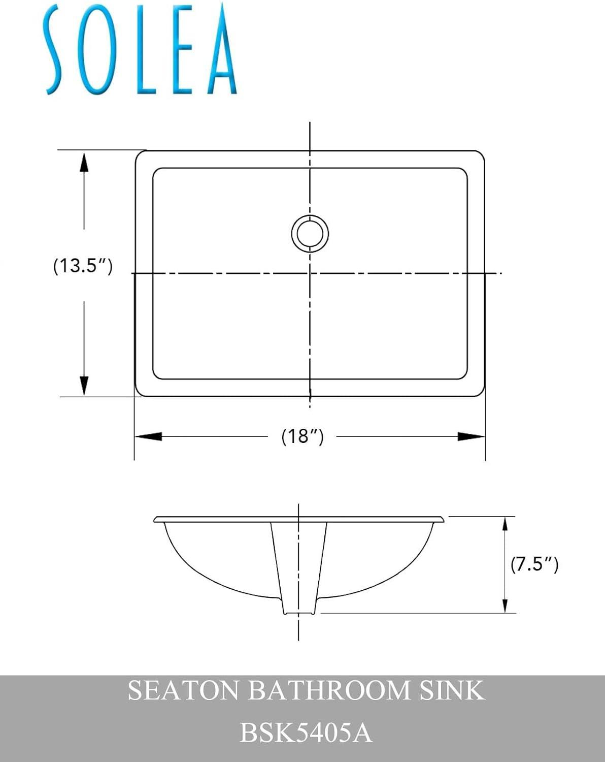 Safavieh Seaton 13.8'' White Ceramic Rectangular Bathroom Sink