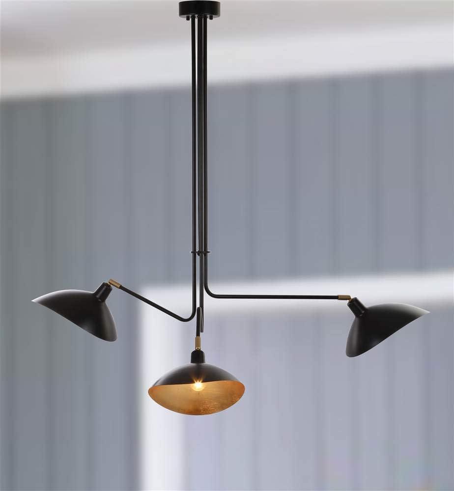 Lewis Metal Pendant Lamp - Black - Safavieh.