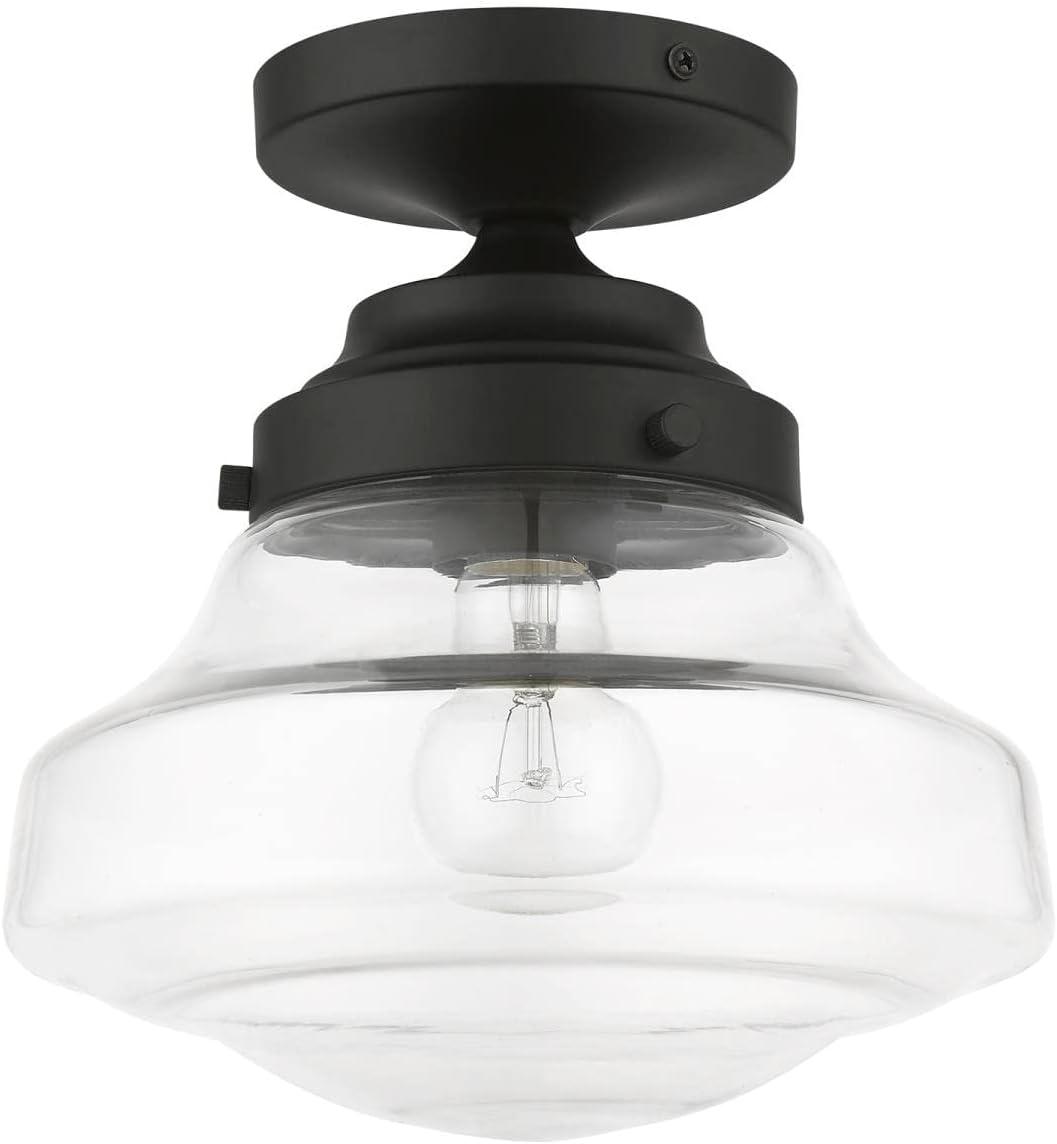 Livex Lighting Avondale 1 - Light Semi-Flush Mount in  Black