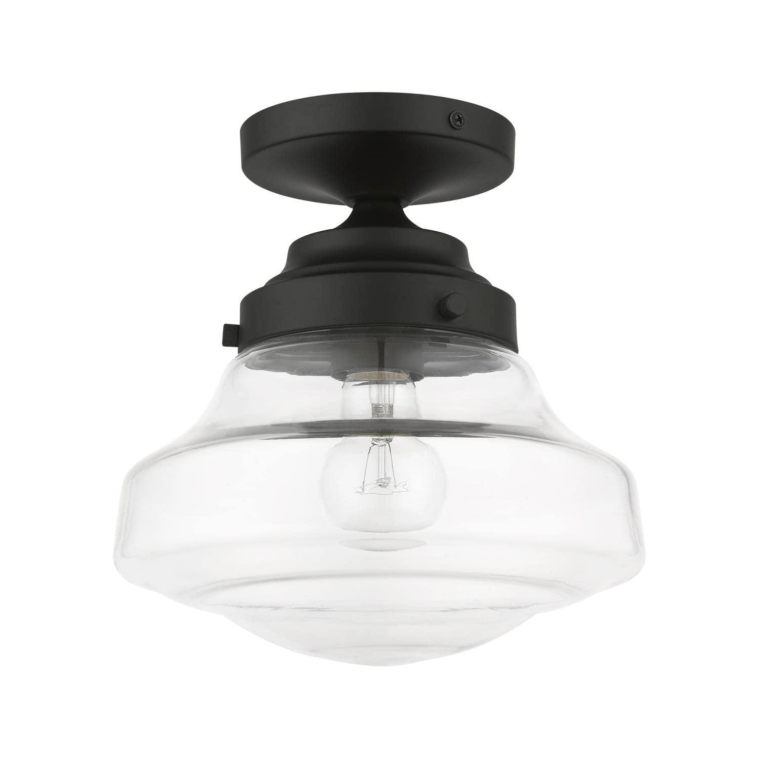 Livex Lighting Avondale 1 - Light Semi-Flush Mount in  Black