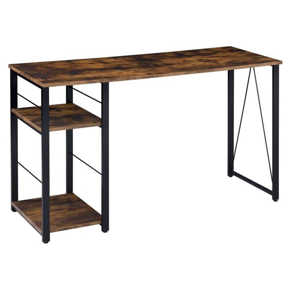 ACME Vadna Writing Desk in Weathered Oak and Black
