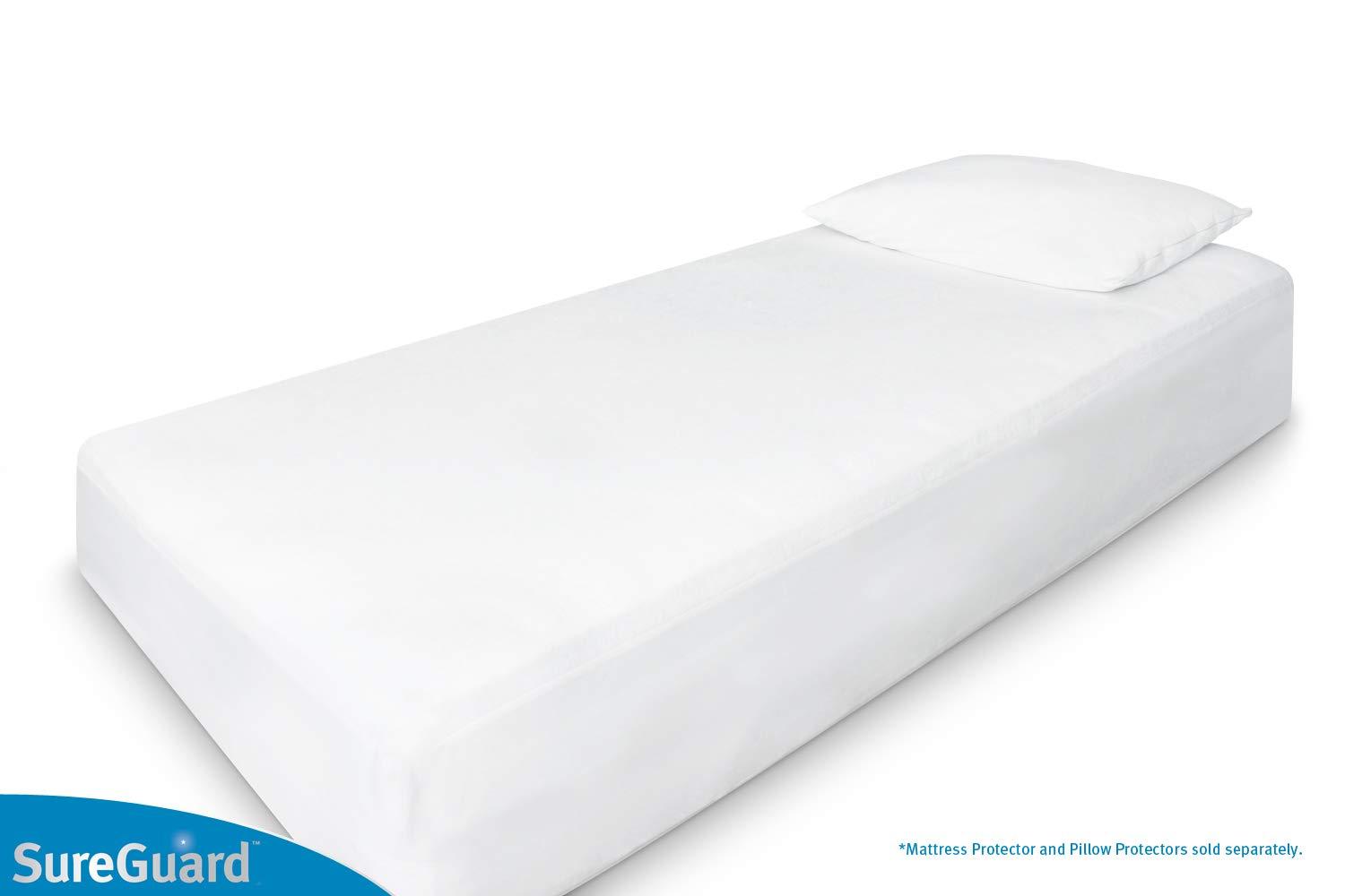 SureGuard Twin Size Waterproof Hypoallergenic Cotton Mattress Protector