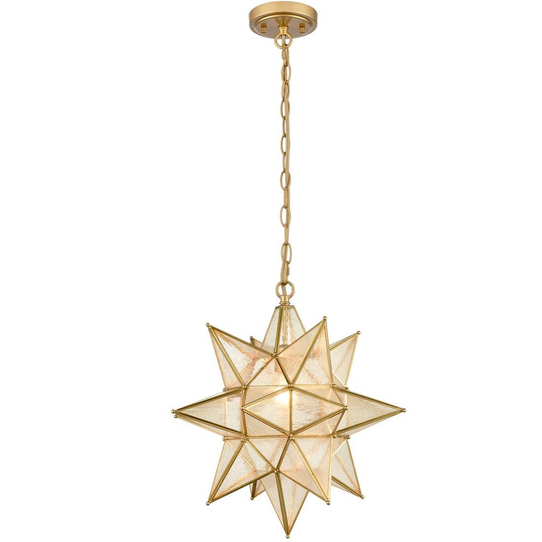 Casablanca Modern Boho Moravian Star Pendant Light 20 Inch Large Black Hanging Light