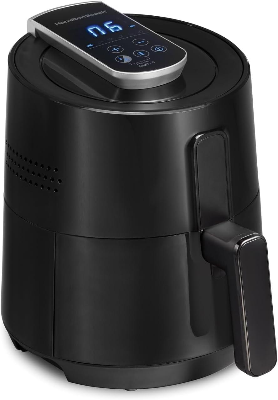 Hamilton Beach Air Fryer Oven 3.7 Quarts, Digital with 6 Presets, Easy to Clean Nonstick Basket, Black 35050