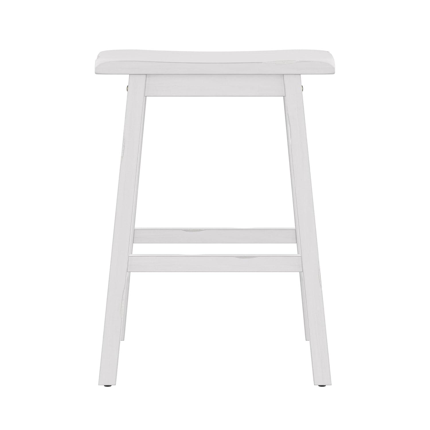Hillsdale Furniture Moreno Backless 24" NonSwivel Counter Height Barstool Sea White: Wooden Kitchen Stool, Fixed Height
