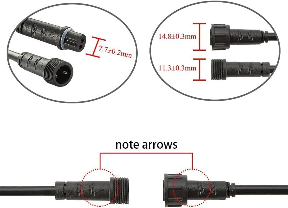 Sumaote 9.84ft 3m 5Pin Extension Cable Wire with Male and Female Connectors at Both Ends for RGBW Color LED Deck Light (5 Pin, 9.84ft, 5 Pack)