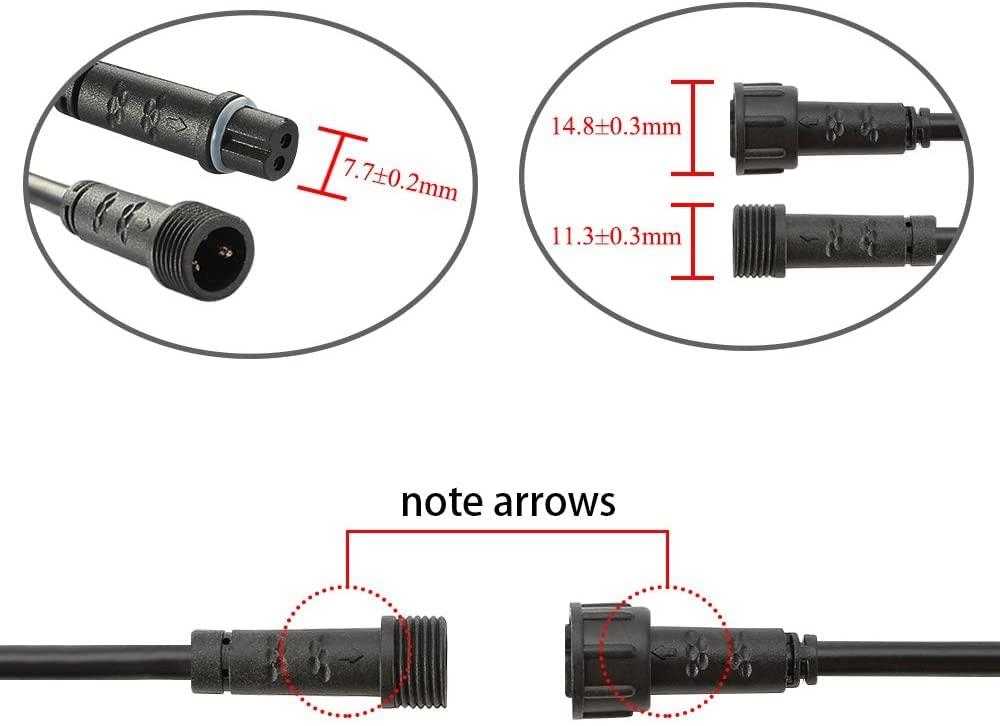 Sumaote 9.84ft 3m 5Pin Extension Cable Wire with Male and Female Connectors at Both Ends for RGBW Color LED Deck Light (5 Pin, 9.84ft, 5 Pack)