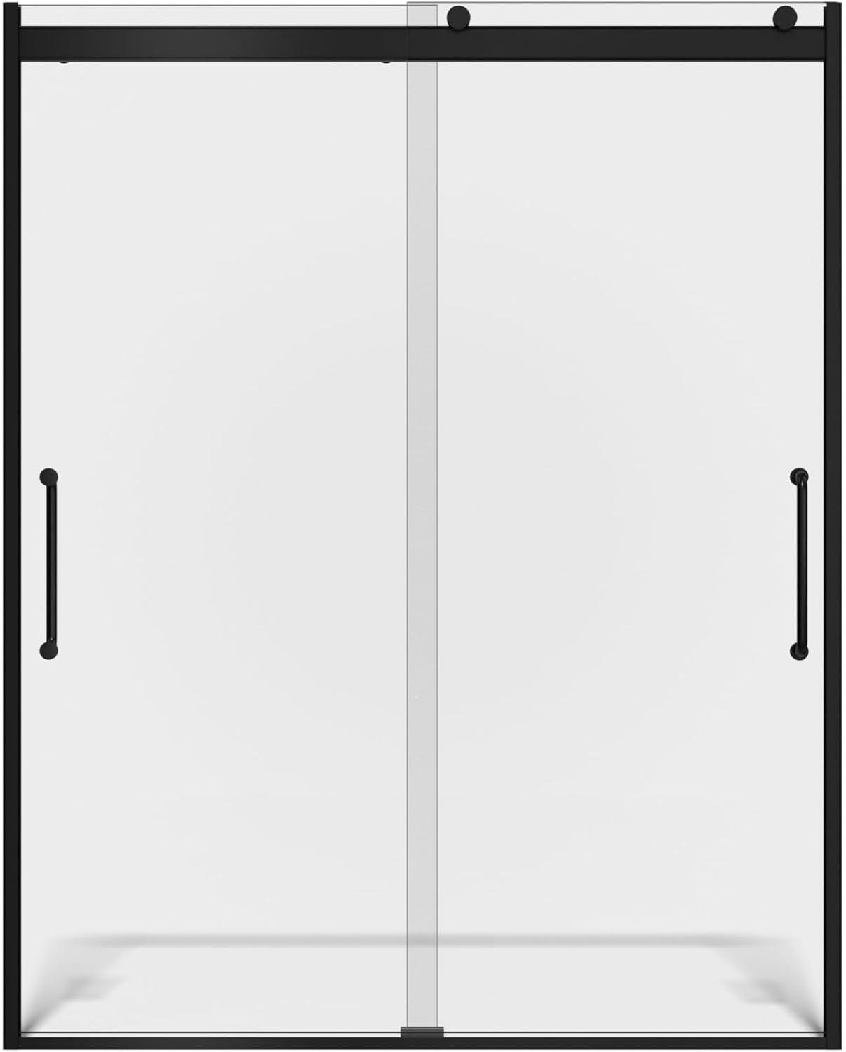 Arelo 56" - 60" W x 72" H Semi-Frameless Shower Door
