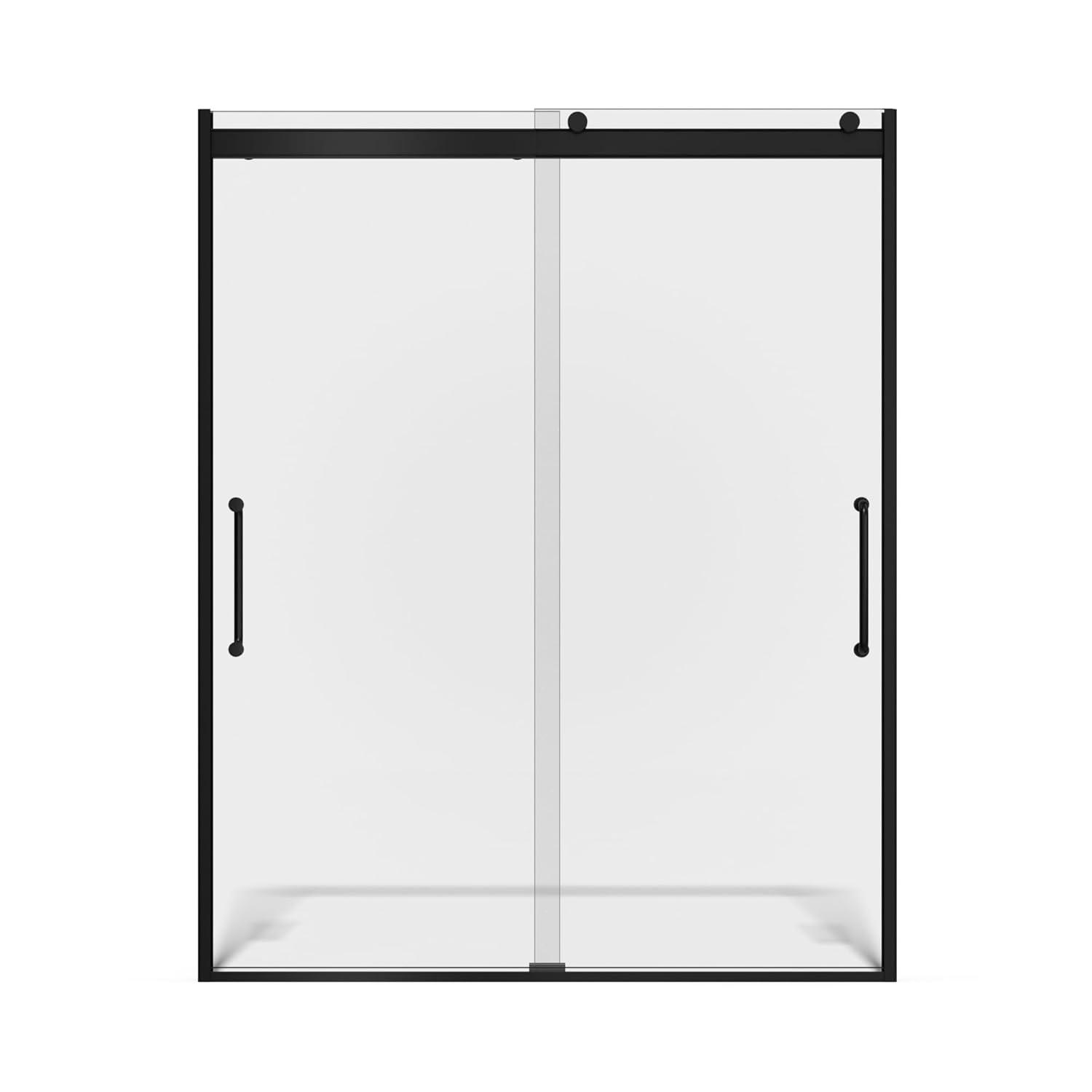Arelo 56" - 60" W x 72" H Semi-Frameless Shower Door
