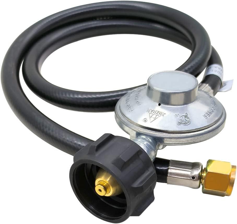 Gas One, 3 ft, QCC1 Propane Regulator and Hose Gas Line Connector