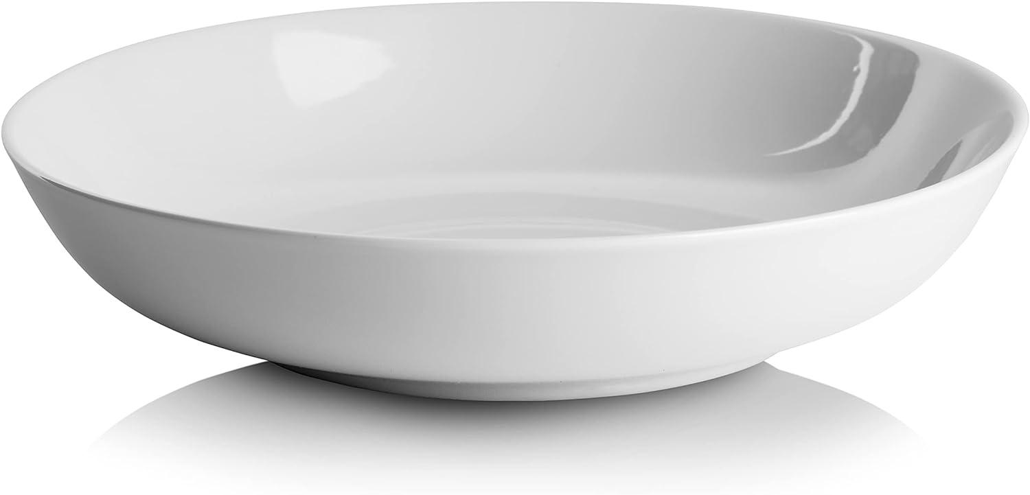 10 Strawberry Street Simply White 36 Oz Pasta/Dinner Bowl, Set of 6