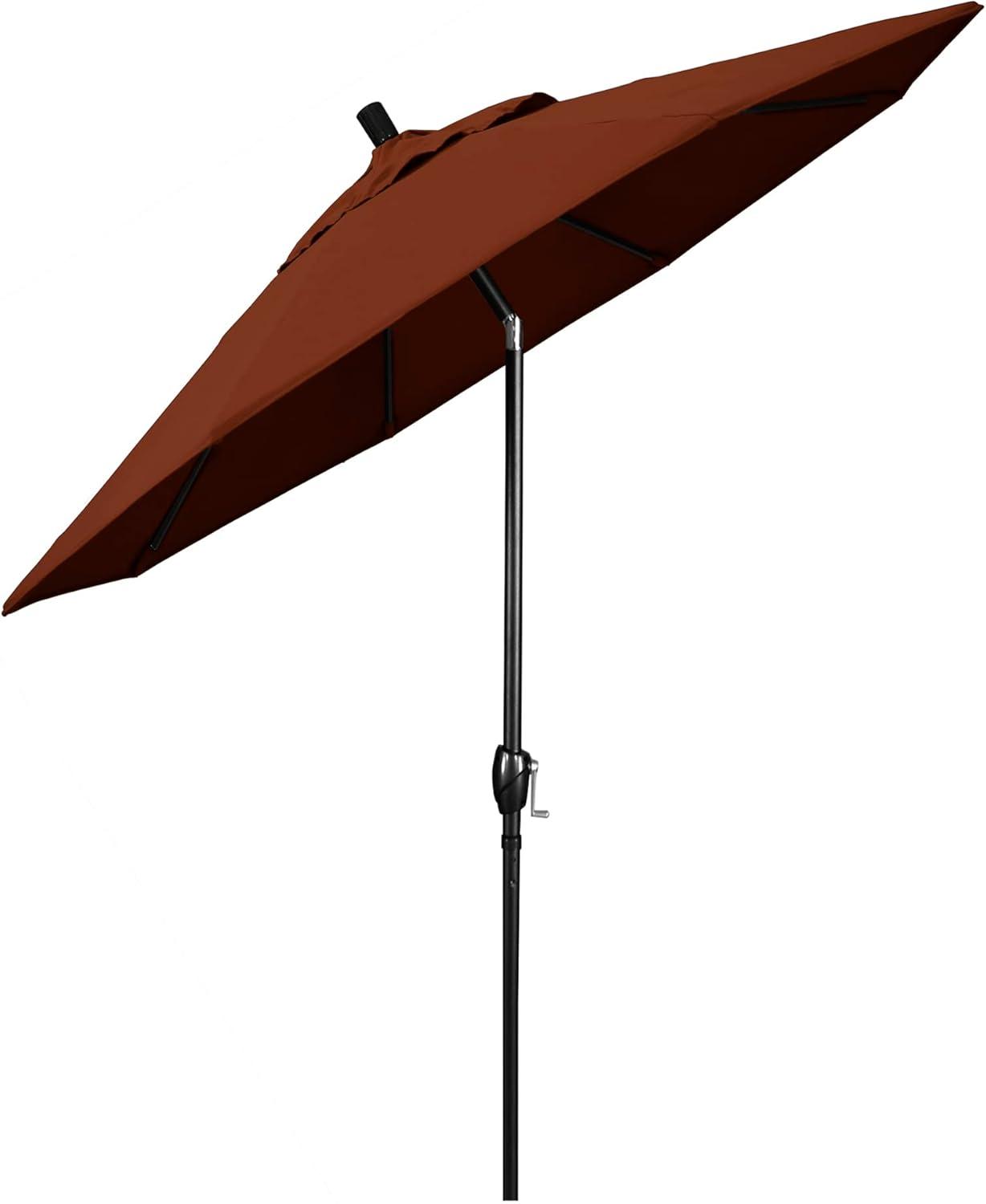 9 ft Terracotta Aluminum Patio Umbrella with Push Tilt