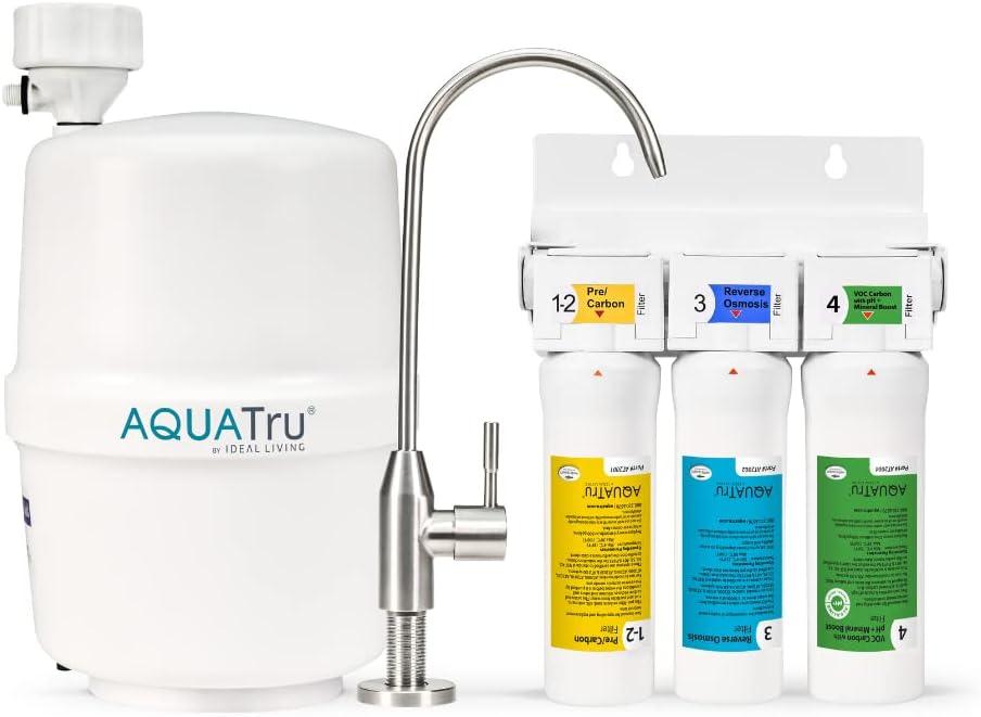 AquaTru Stainless Steel Under Sink Reverse Osmosis Water Filter System