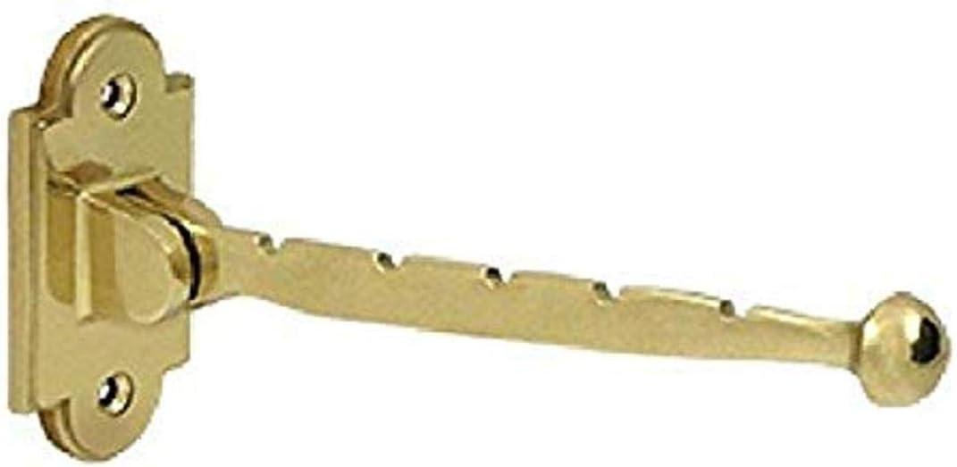 Polished Brass 7-Inch Retractable Valet Hook