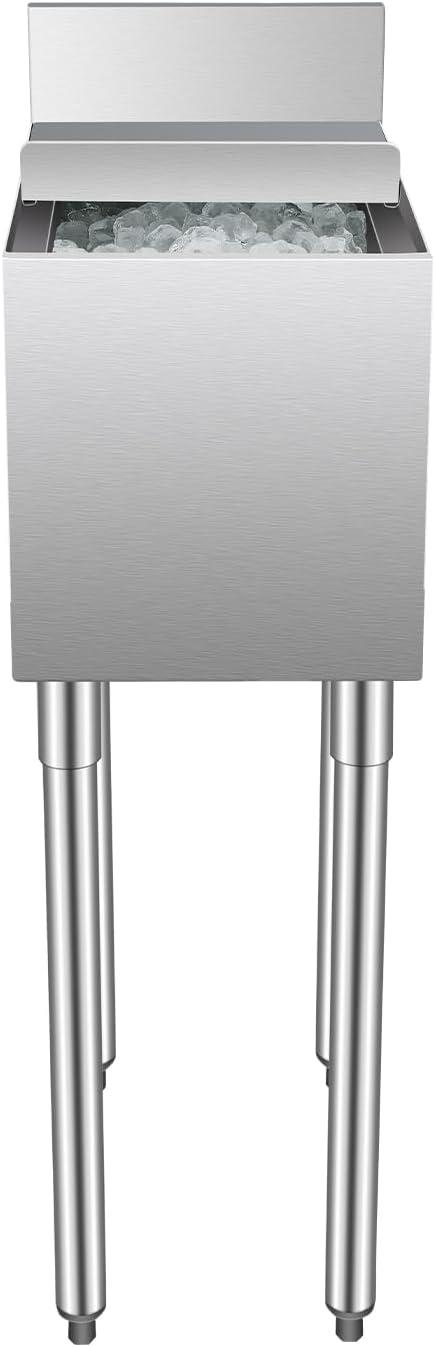 VEVOR 32qt Rolling Ice Chest Cooler Cart Outdoor Stand Up Cooling Bin on Wheels