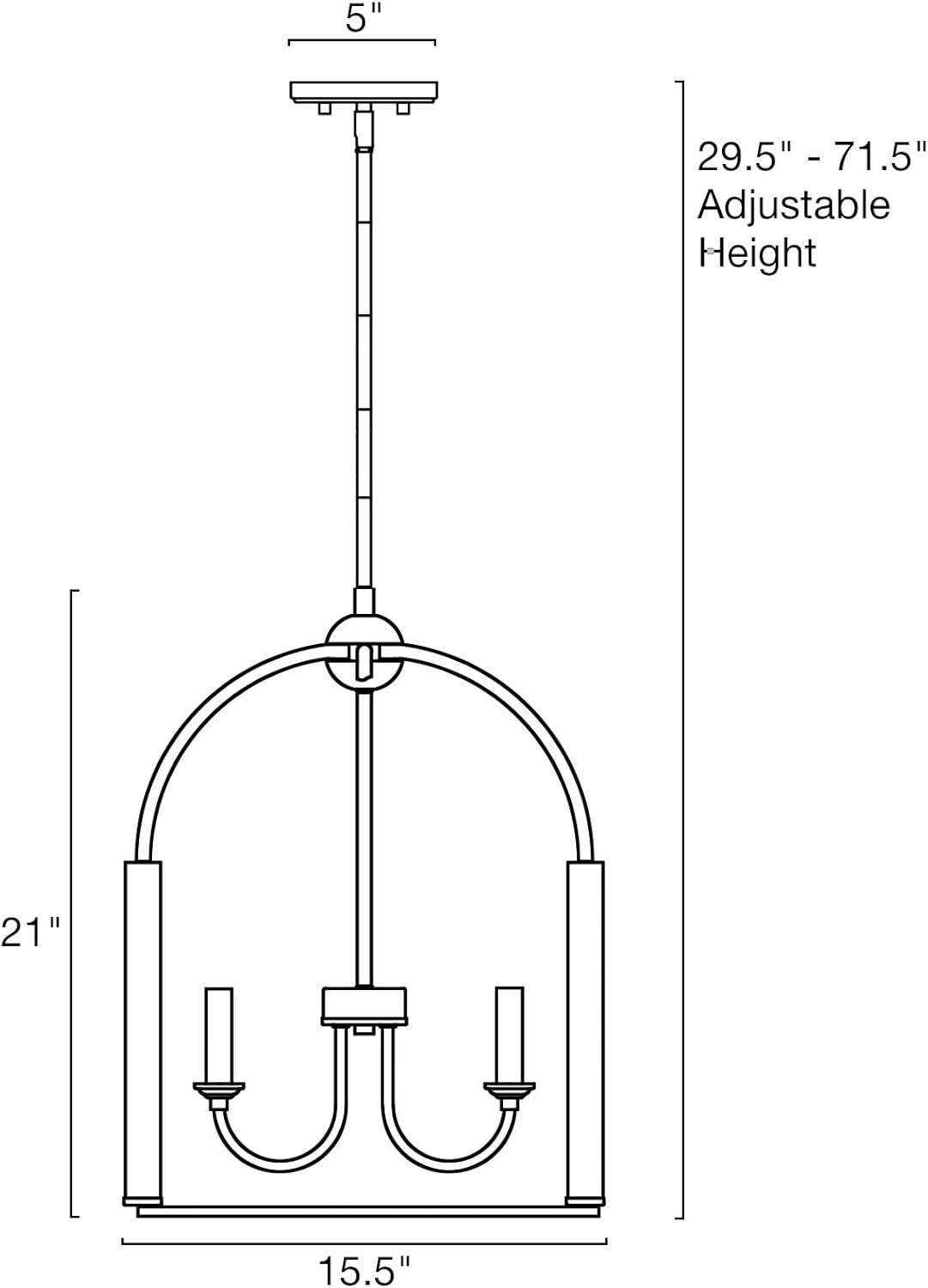 Sandblasted Black & Gray Bell Cage 4-Light Pendant