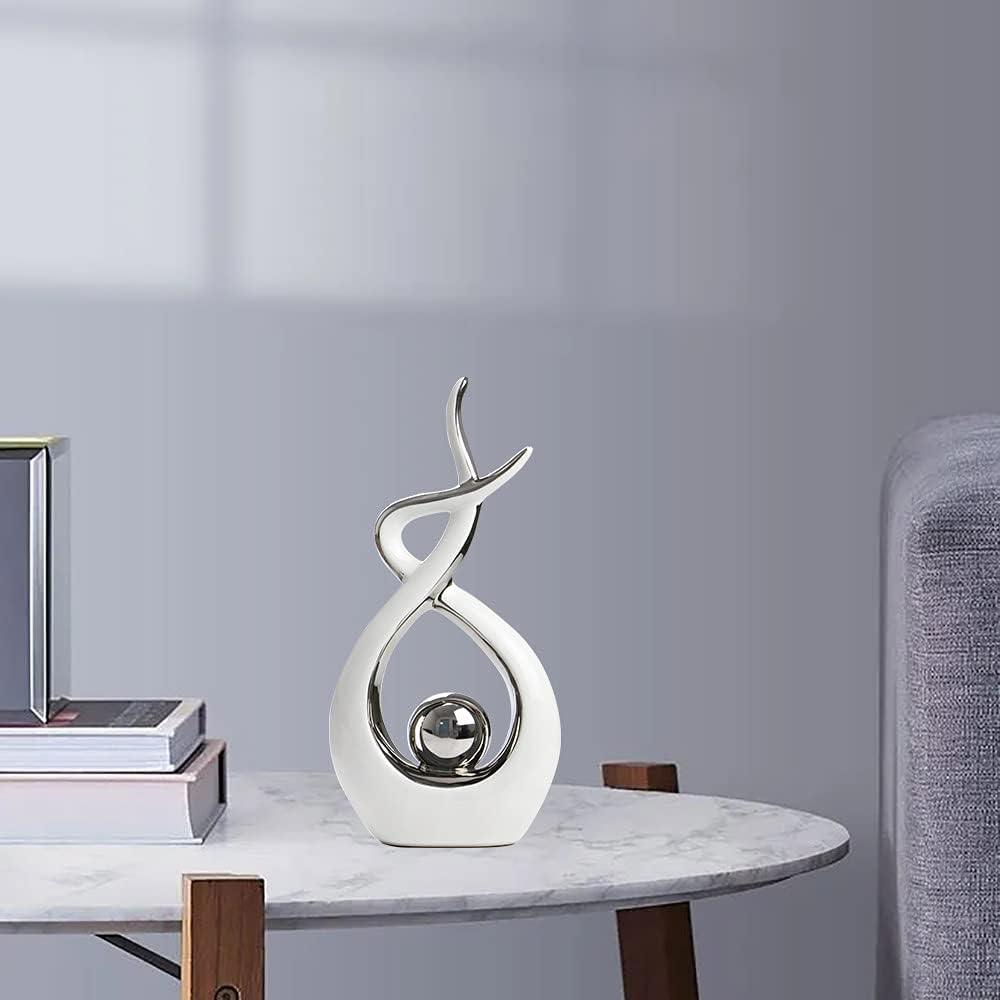 Home Decor Modern Abstract Art Ceramic Statue Table Decorations for Dining Room Living Room Office Centerpiece