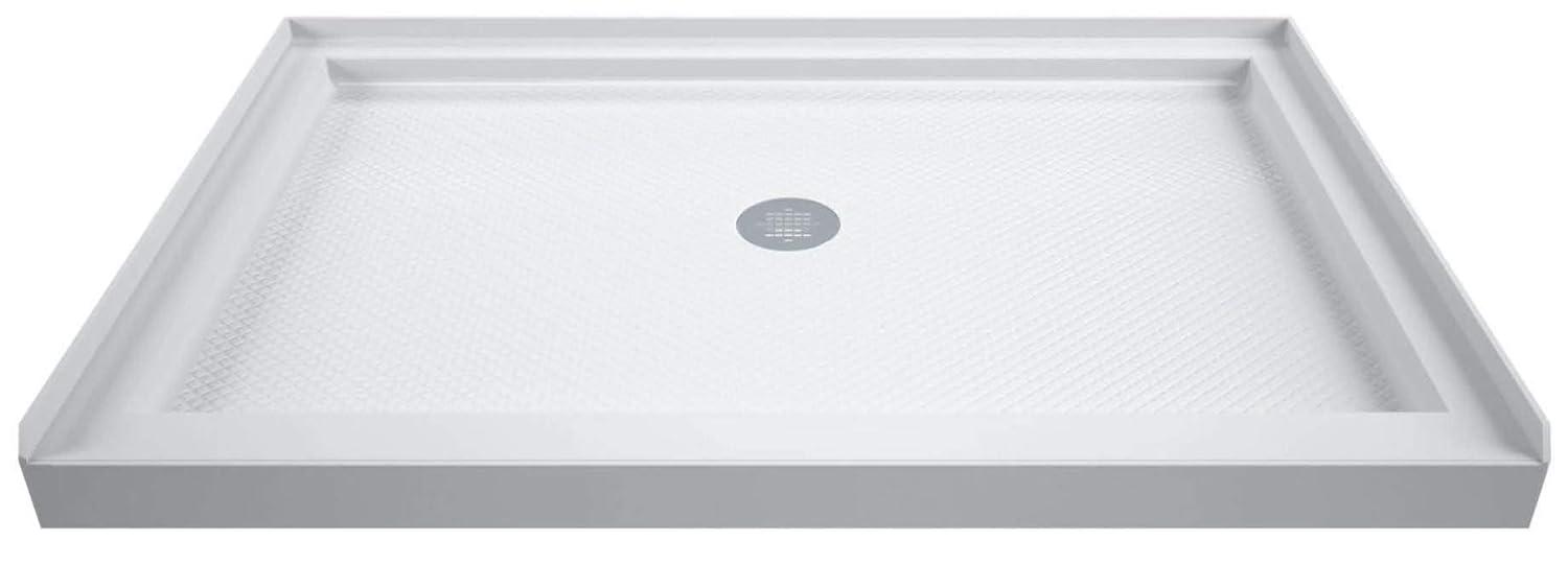 Qwall 48" W x 32" D x 76.75" H Framed Rectangle Shower Stall with Base Included