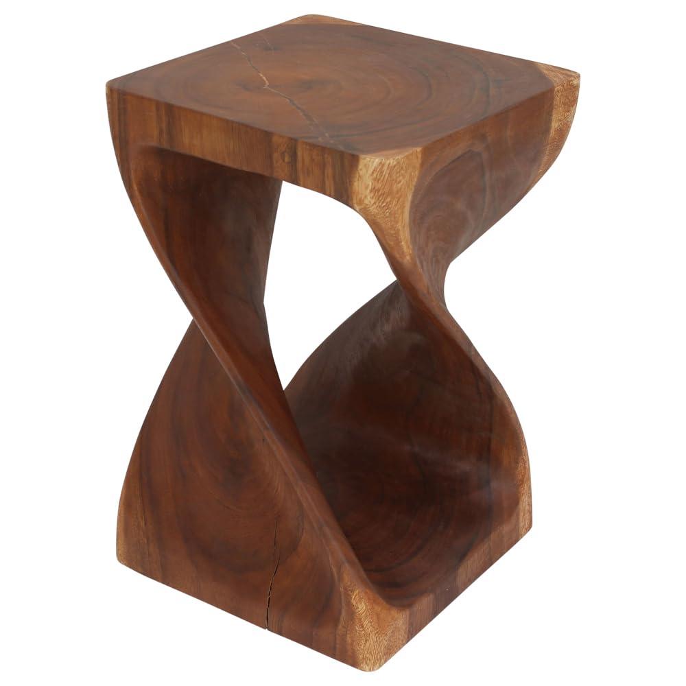 Haussmann ® Original Wood Twist Stool 10 X 10 X 16 In High Walnut Oil - 10" x 10" x 16"