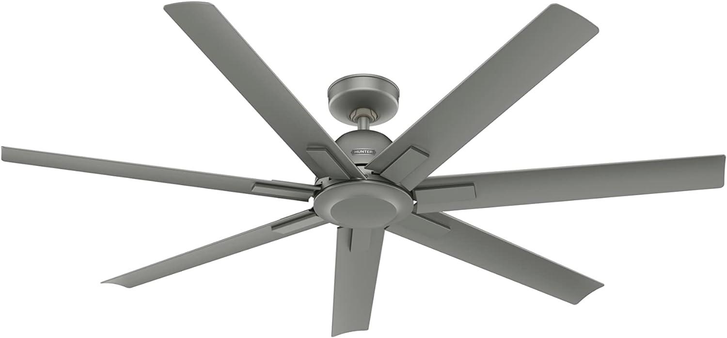 Downtown 60" 7 - Blade ENERGY STAR® Damp Rated Standard Ceiling Fan with Wall Control