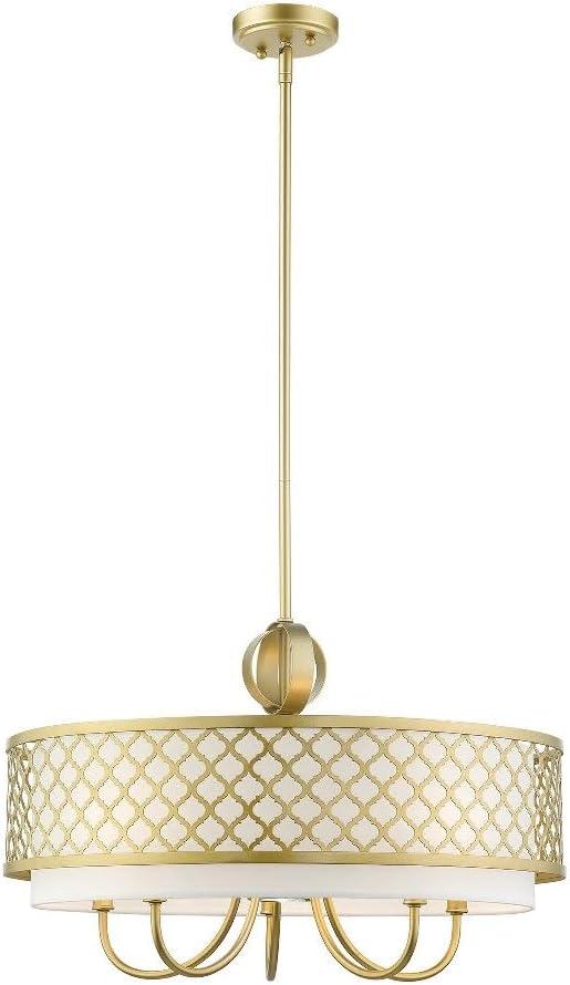 Livex Lighting 41116 Arabesque 1 Light 24" Wide Drum Chandelier - Bronze