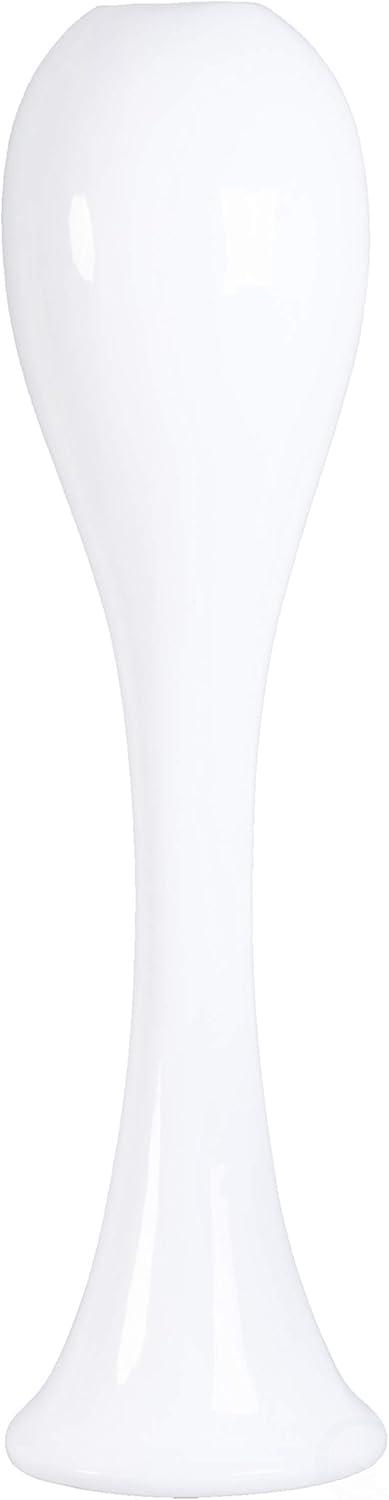 Uniquewise 39 Tall White Narrow Unique Fiberglass Modern Floor Vase