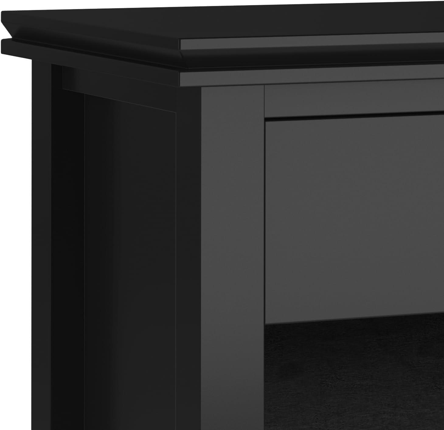 Simpli Home Artisan 24"W Solid Wood Nightstand with Drawer and Shelves & Reviews | Wayfair