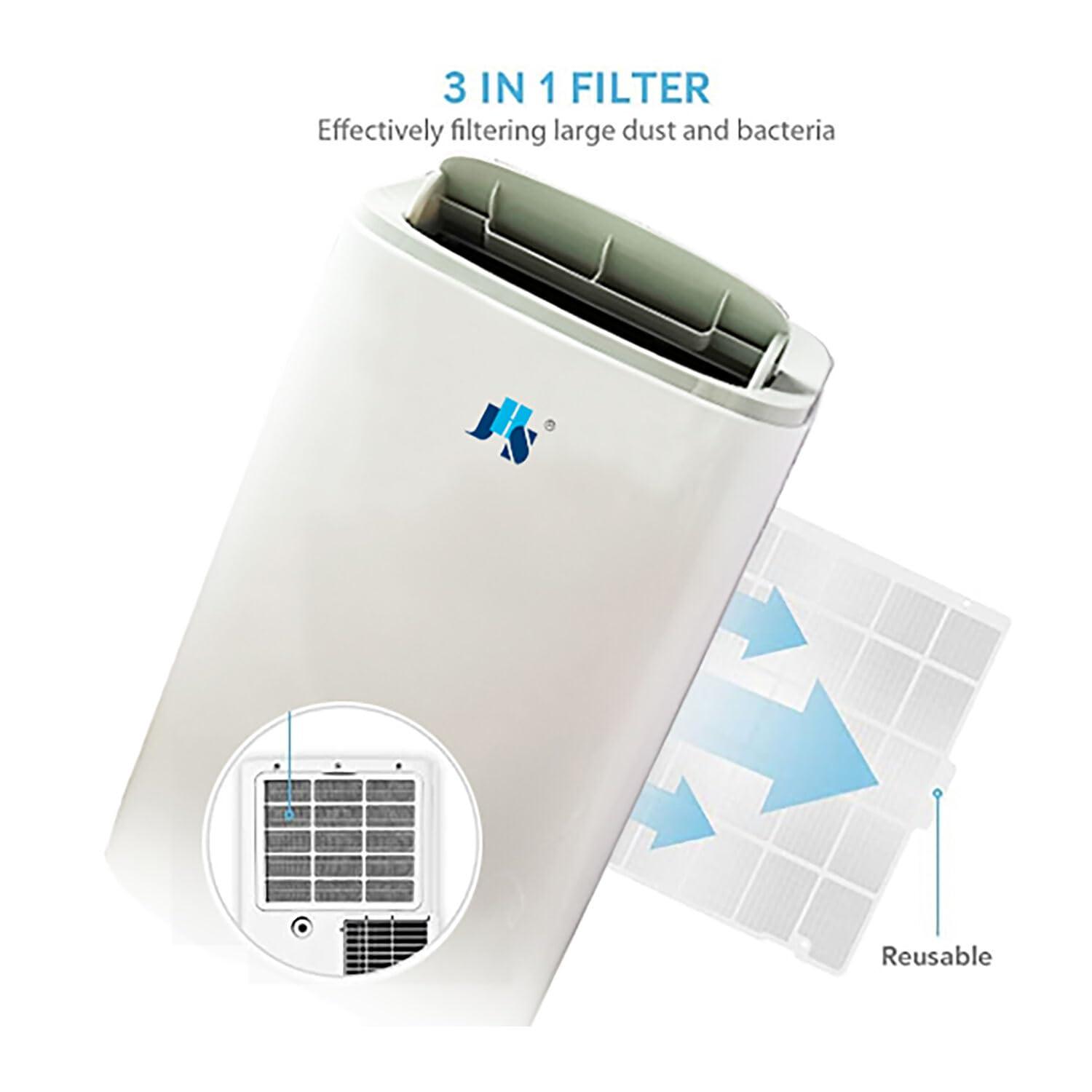 JHS JHS 10,800 BTU DOE Portable Air Conditioner for Home with Dehumidifier for Rooms up to 550 Sq. Ft.